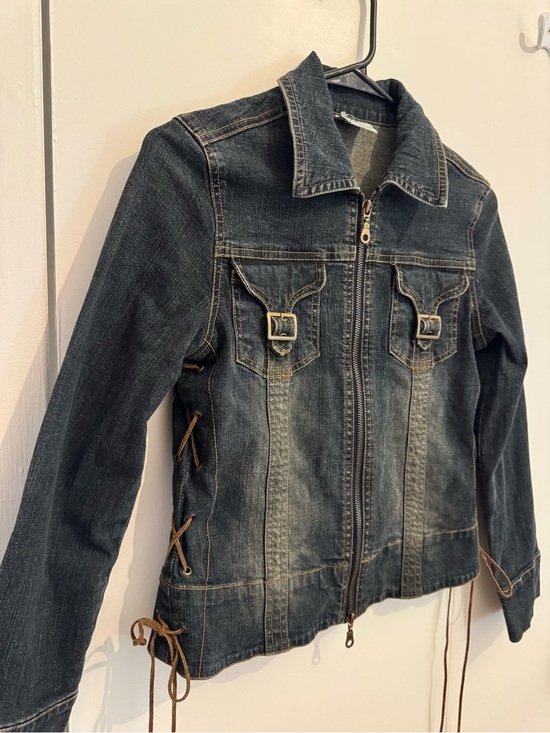 Jackets & Blazers - Women's Vintage Dark Wash Denim Zip-Front Jacket 725 Originals